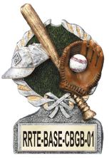 baseball trophy - color ball/glove/bat