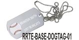 baseball themed dogtag with neck chain