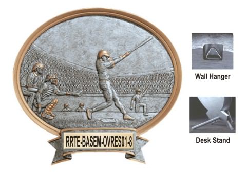 baseball oval resin - large image