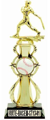 13" male baseball trophy