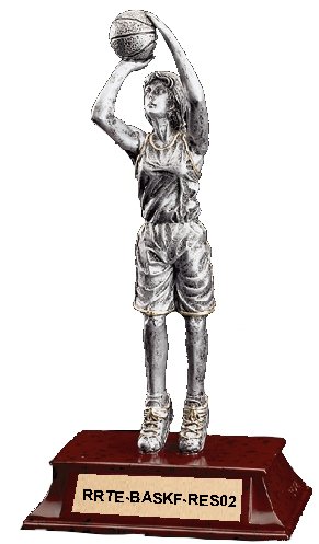 basketball trophy - female elite resin, large image 