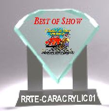 car show awards - small acrylic sample