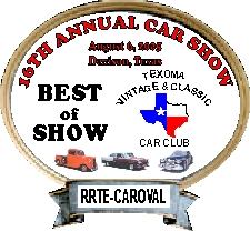 car show awards - small oval sample