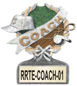 coach trophy - color ball/glove/bat