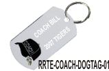 coach themed dogtag with key chain