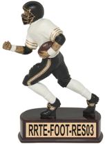painted football resin trophy
