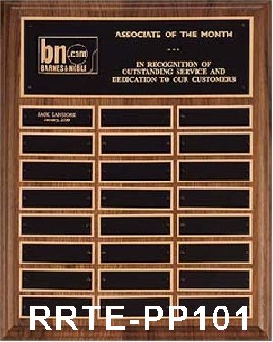 solid walnut perpetual plaque - rrte-pp101 large image