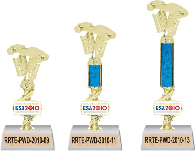 Pinewood Derby trophies