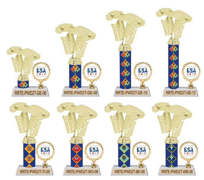Pinewood Derby trophies