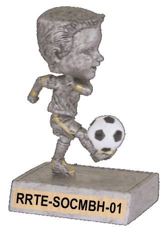 male soccer trophy - bobblehead, large image