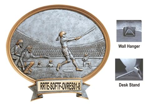 softball oval resin - large image