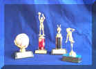 variety of trophies