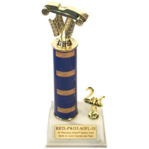 10" Pinewood Derby® trophy with Arrow of Light column and trim