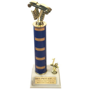 12" Pinewood Derby® trophy with Arrow of Light column and trim