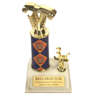 8" Pinewood Derby® trophy with Tiger column and trim